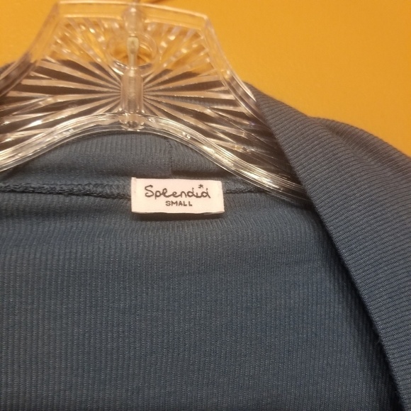 Anthropologie | Women's Splendid Blue Open Cardigan (Size Small) - Picture 2 of 9